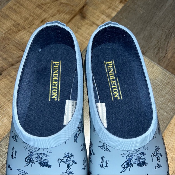 Pendleton Blue Garden Shoes Cowgirl Size 6 EUR 37 - Picture 2 of 14
